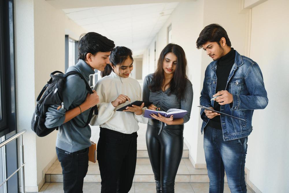 Happy students celebrating